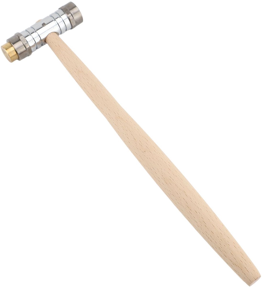 Dailygoods- Dubbele Hamer - Ergonomisch Ontwerp - Zacht Oppervlak - Dubbelzijdige Kop - Beukenhout - Comfortabele Grip