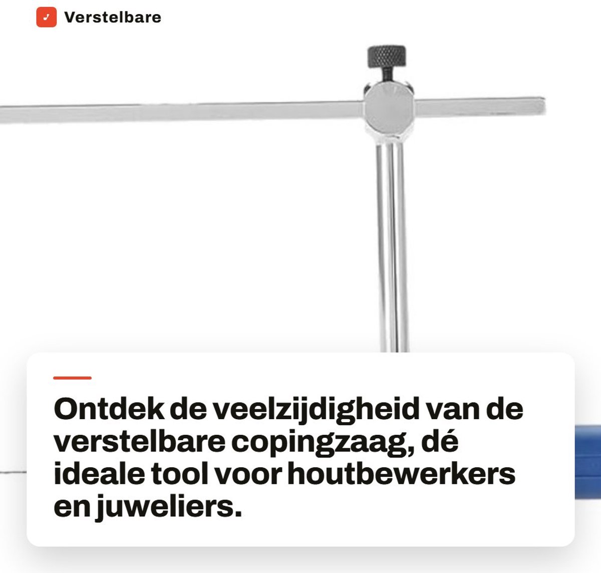 Dailygoods- Figuurzaag Verstelbaar - Zaagframe - Hoog Koolstofstaal - Afneembare Zaagbladen - Houtbewerking - Geschikt voor Sieraden - Zaag