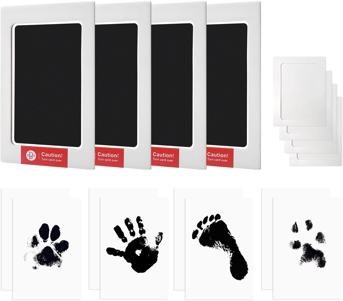 Dailygoods - 4-Pack Potenafdrukset voor Honden, Katten en Baby's