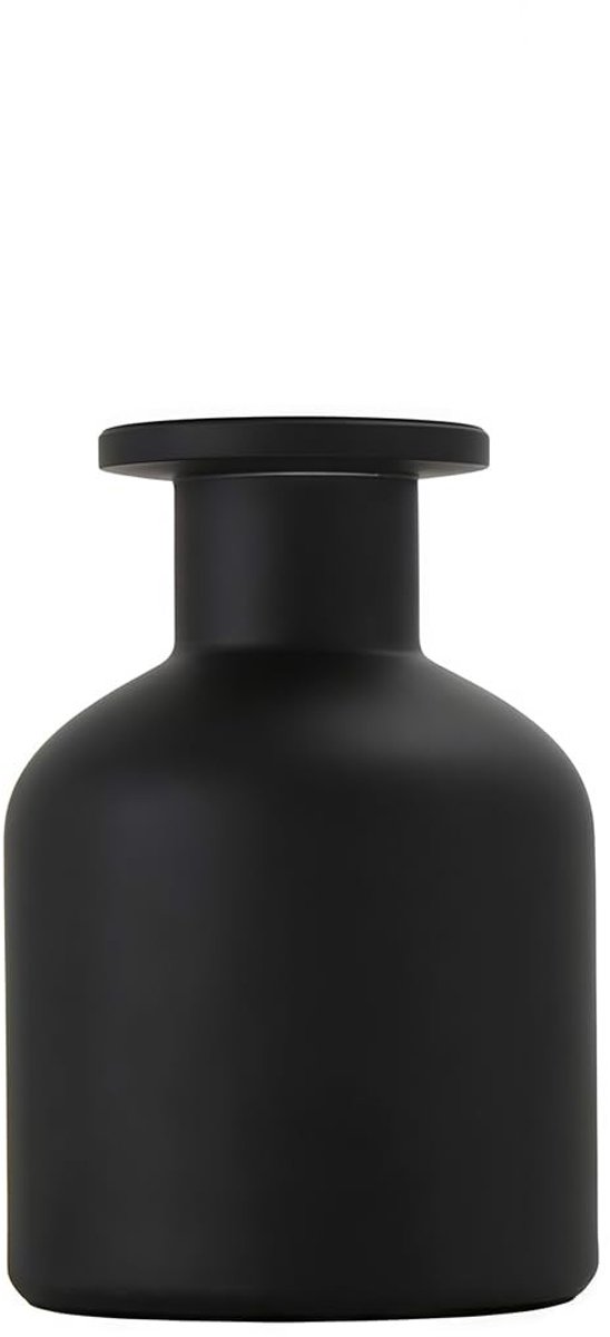 Dailygoods- Diffuser Glas 150ml - Lege Hervulbare Fles - DIY Riet Diffuser - Ambacht Decor - Kleur Zwart - Afmetingen 6,7 x 9,9 cm - Geurstokjes