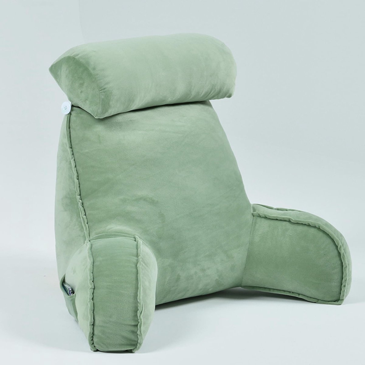 comfortabel rugsteunkussen, kussen met steunarmen - met nekrol, seizoenen comfortabel zitkussen, geweldig als rugleuning voor boeken of gamen