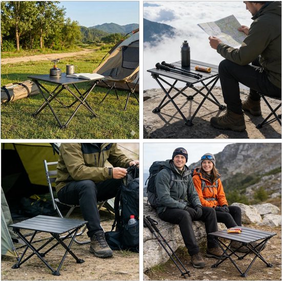 Opklapbare tafel campingtafel picknicktafel draagbare opbergtafel eenvoudige kleine tafel bureautafel Afmetingen 68x47x40 cm — afbeelding 4