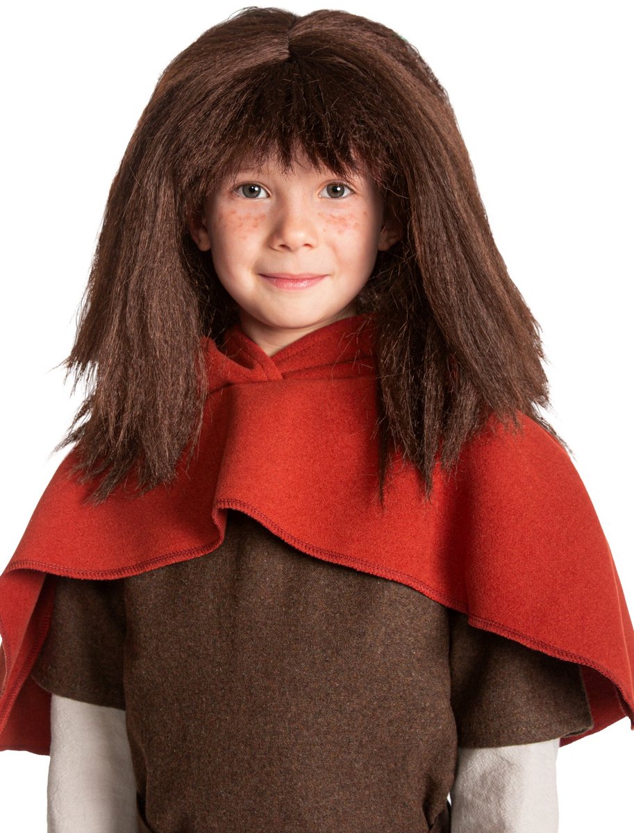 Ronja de Roversdochter kinderpruik - Kostuum Accessoire