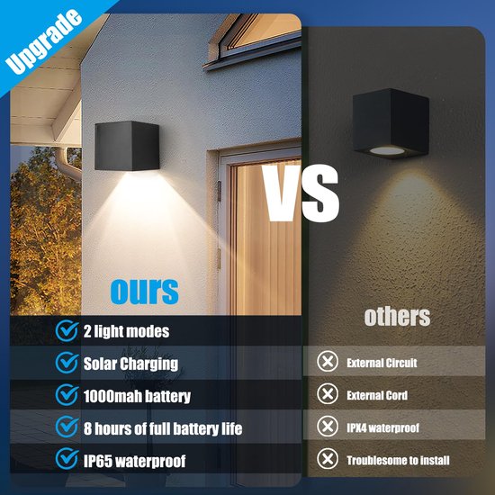 Stuks warm wit en kleurwissellicht, IP65 waterdicht, tuin, terras, trappen — afbeelding 4