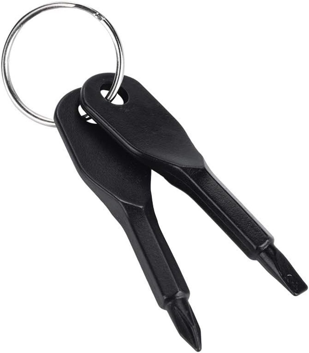 Draagbare Schroevendraaier Set met Sleutelhanger, 2 Stuks, Ideaal voor Buiten en Thuisgebruik, Handige Gereedschappen voor Klussen
