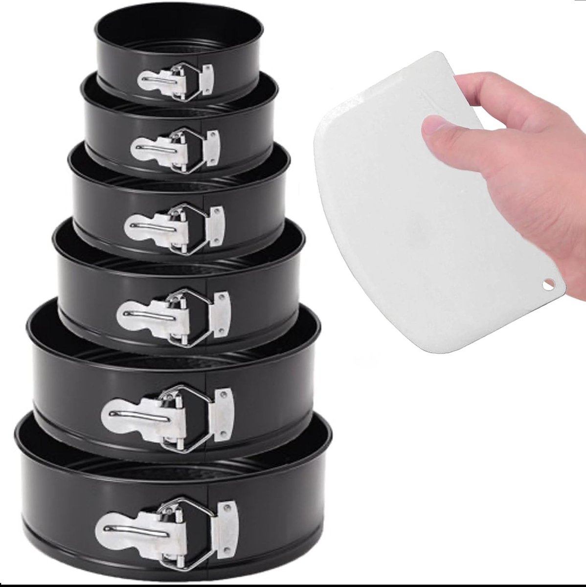 Springvormen met Antiaanbaklaag – Rond Taartvormen 12–28 cm – Hoogwaardige Cakevormen Incl. Deegschraper & Gratis E-Book Recept
