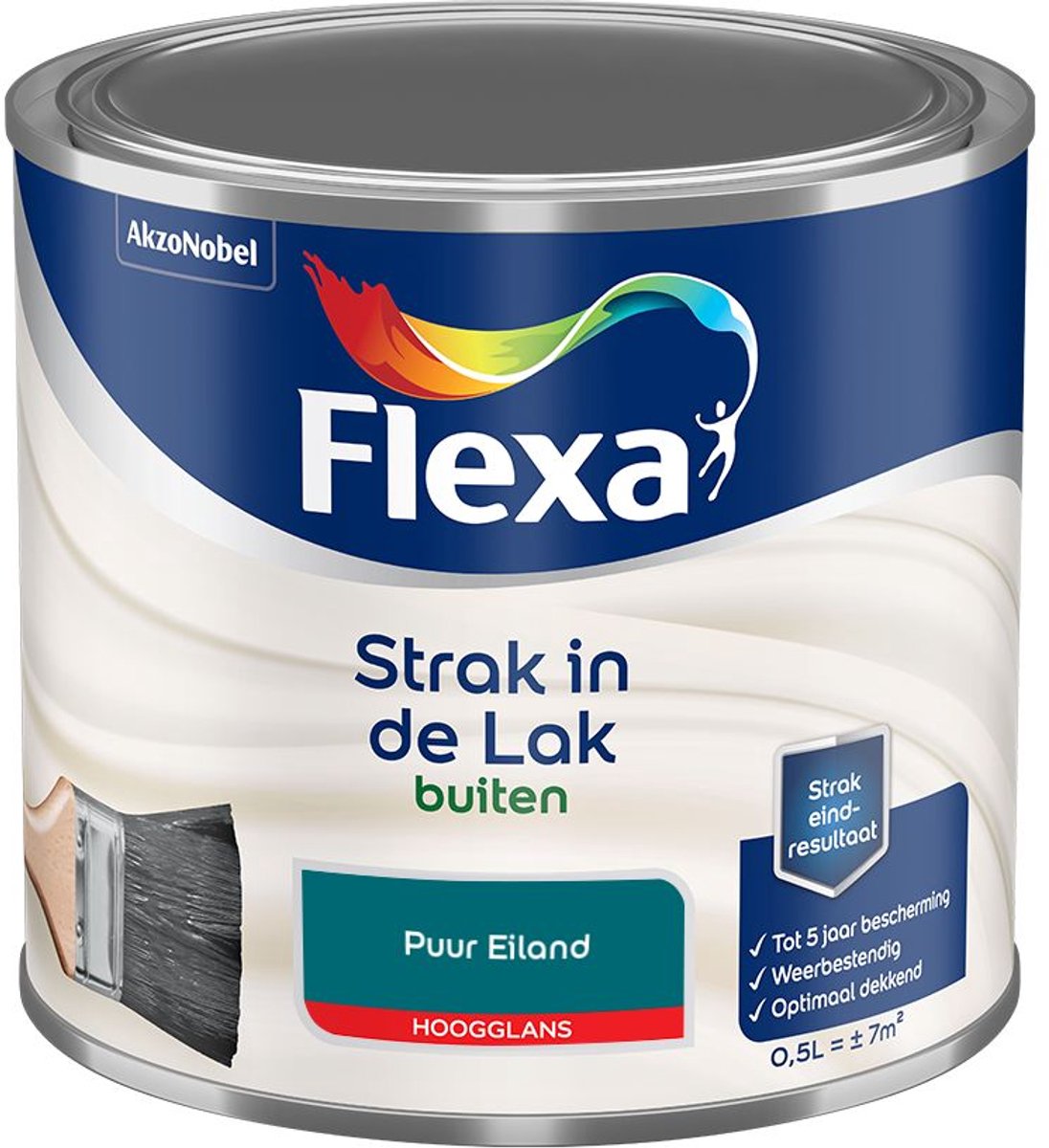 Flexa - Strak In De Lak Buitenlak Hoogglans - Puur Eiland - Mengverf - 500 Ml