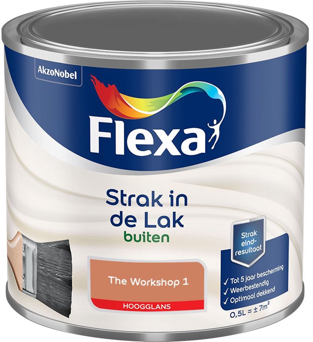 Flexa - Strak In De Lak Buitenlak Hoogglans - The Workshop 1 - Mengverf - 500 Ml