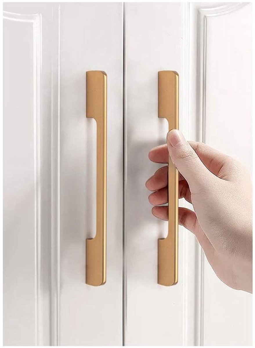 Allecto - Kast Handvat - Gouden Deurknop - Elegante afwerking - Zwart