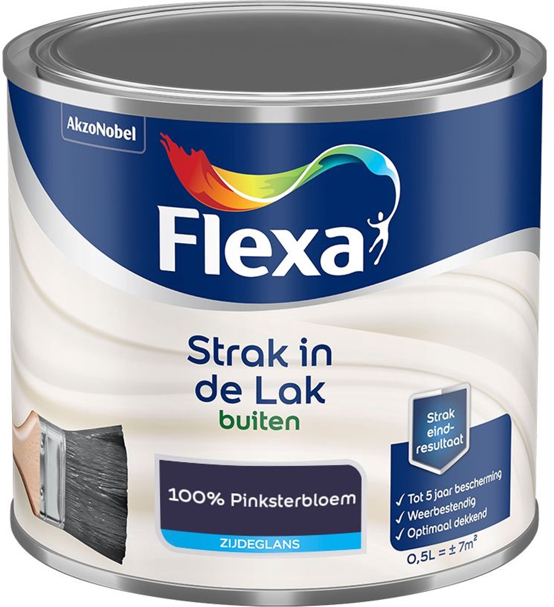 Flexa - Strak In De Lak Buitenlak Zijdeglans - 100% Pinksterbloem - Mengverf - 500 Ml