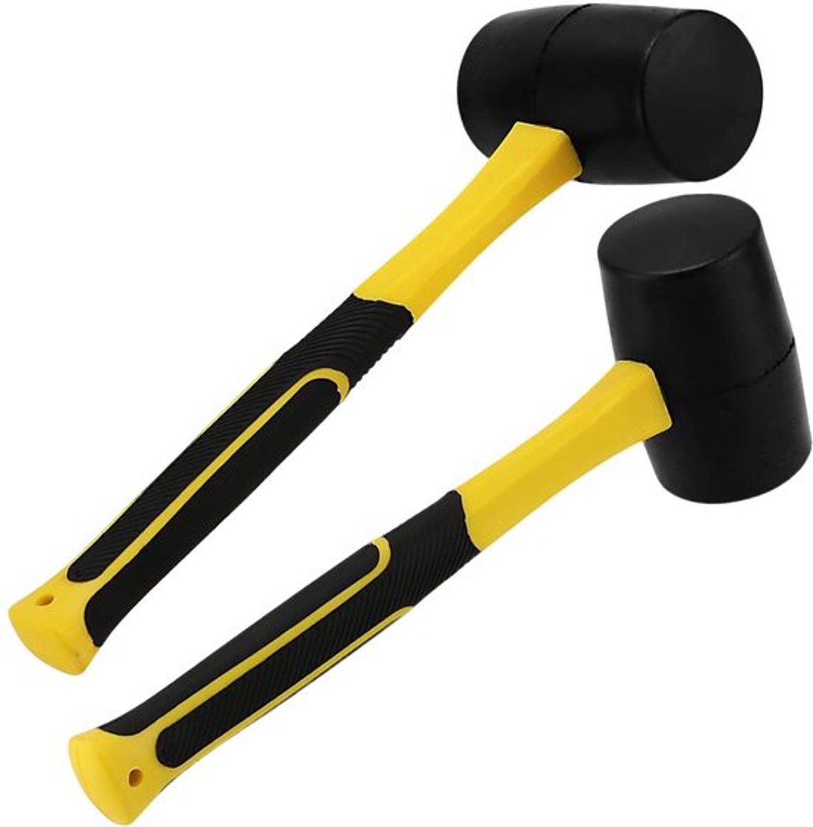 Rubber Mallet - Hamer met Glasvezel Handvat - Zwart - Voor Bestrating