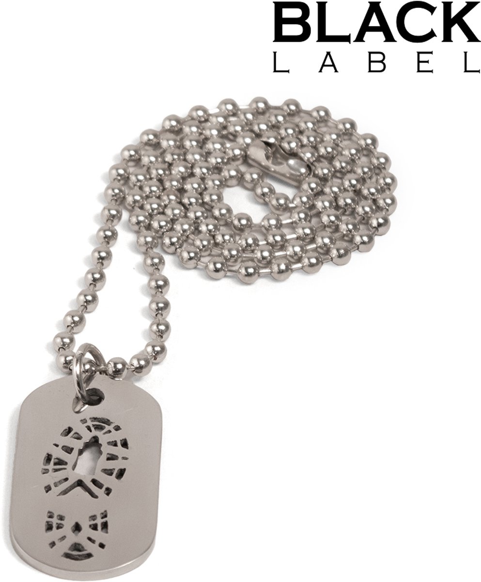 Black Label - BOOT Kink Fetish Dogtag - Stoer design - Rvs ketting