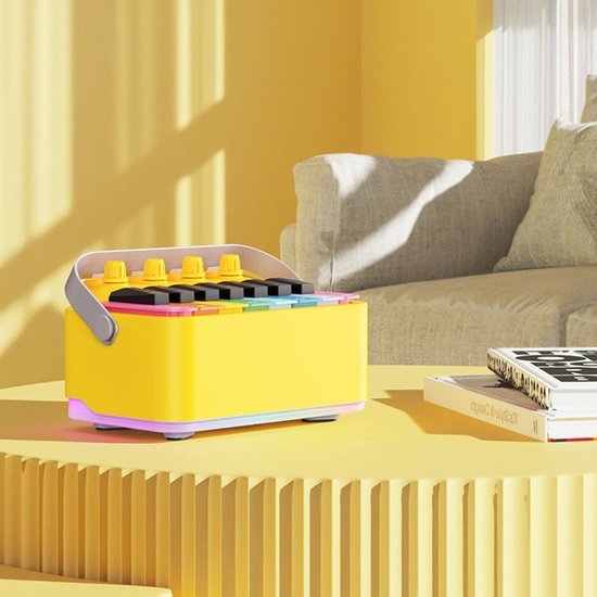 Draadloze Bluetooth-luidspreker - Draagbare mini-luidspreker - Bluetooth-luidspreker met RGB-verlichting - Elektronische piano-look - LED-verlichting — afbeelding 3