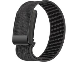 Strap-it Bracelet tricoté Nylon – compatible WHOOP 5.0 – confortable, respirant, durable – Noir & Gris