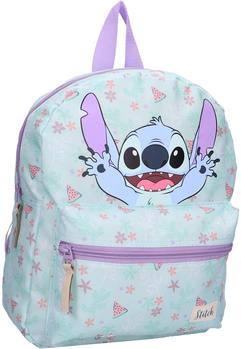 Stitch Let Love Bloom Rugzak - 31 x 26 x 9 cm - Blauw