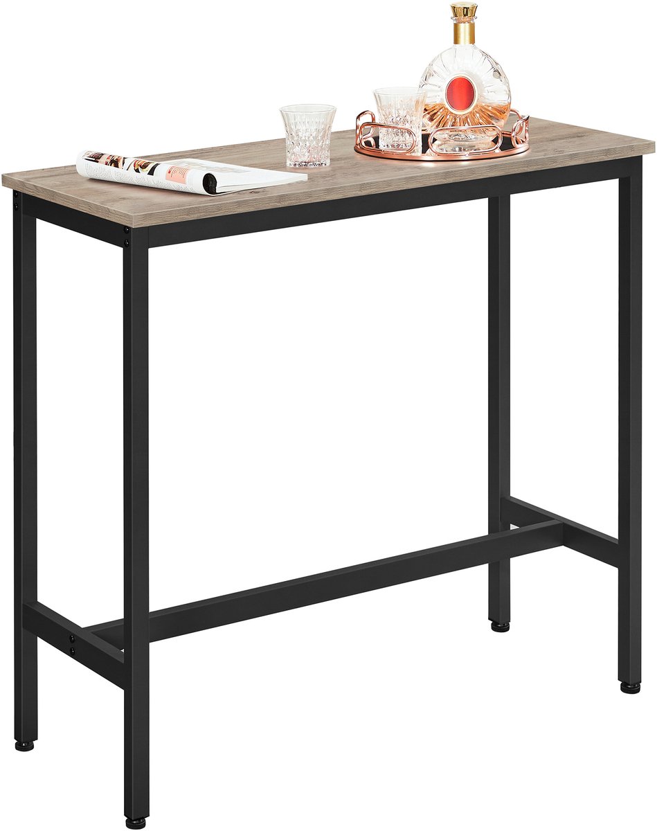 VASAGLE - Bartafel - Rechthoekig - Metalen Frame - Eenvoudige Montage - Industrieel Design