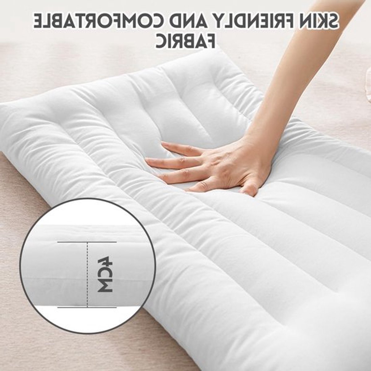 Ergonomisch Nek Kussen van Geheugenschuim 46x72 cm voor Nekpijn Verlichting, Ideaal voor Zij-, Rug- en Buikslapers