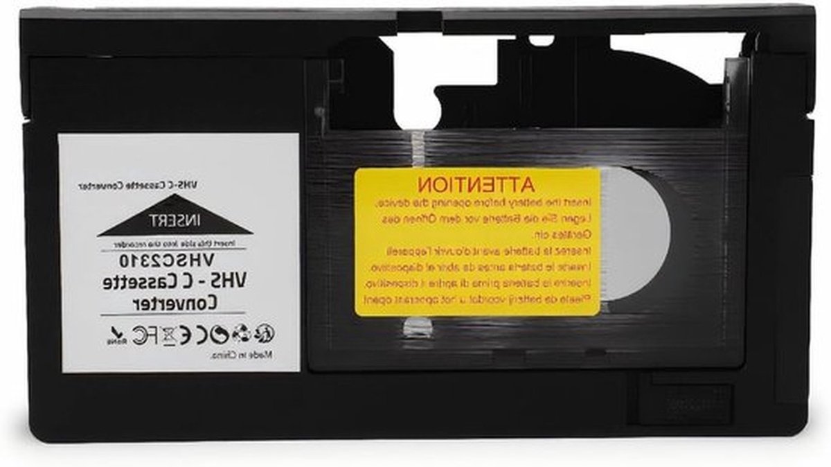 VHS-C Cassette Adapter voor S-VHS en S-VHS-C Camcorders, Opname- en Weergaveadapter voor Videobanden