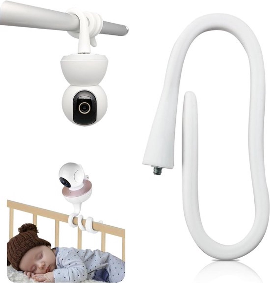 Verstelbare Baby Camera Houder voor Monitor, Stevige Babyfoon Stand met Flexibele Bevestiging