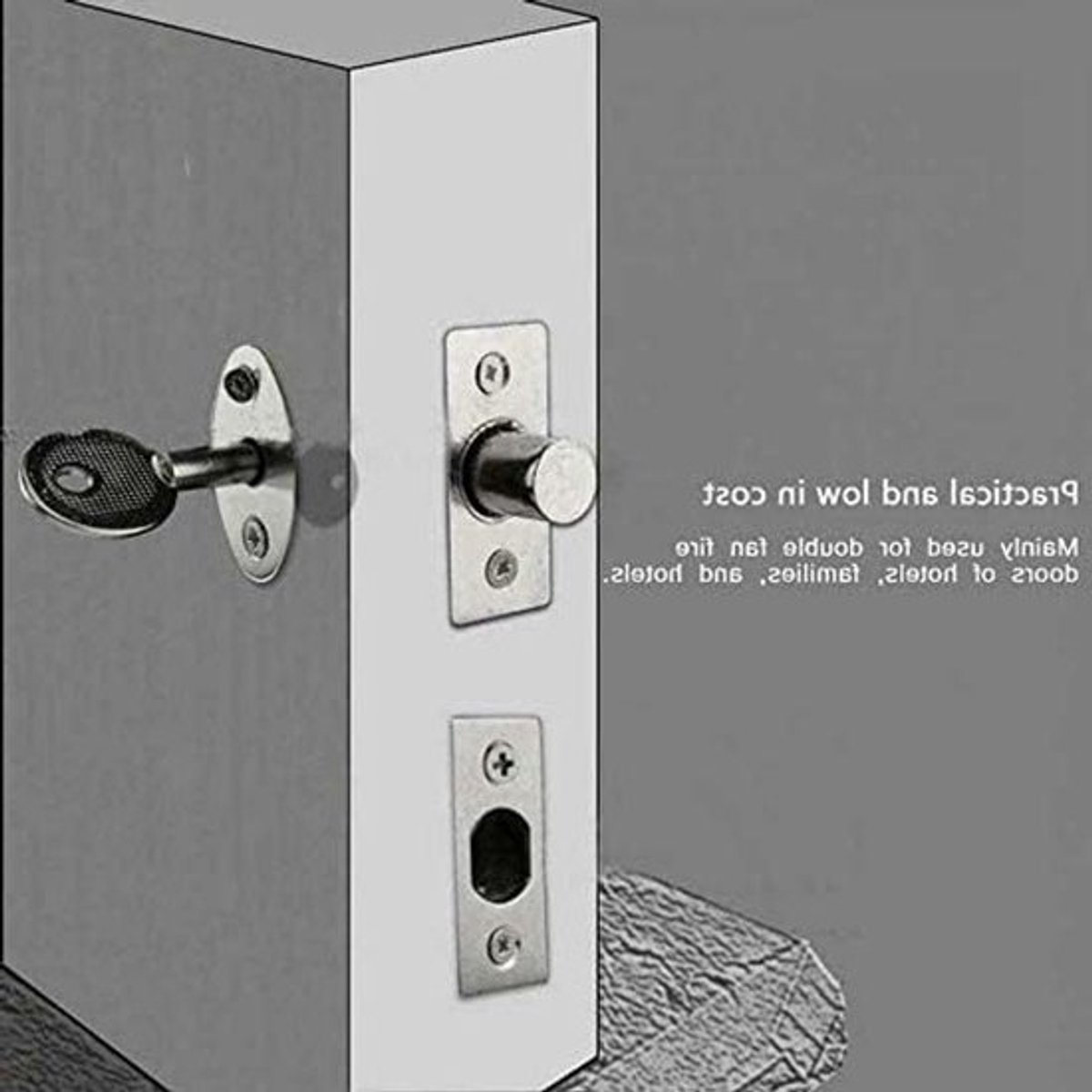 Veiligheidsdeur slot met anti-diefstal functie, mortise slot met duimdraai, bescherming voor deuren en ramen