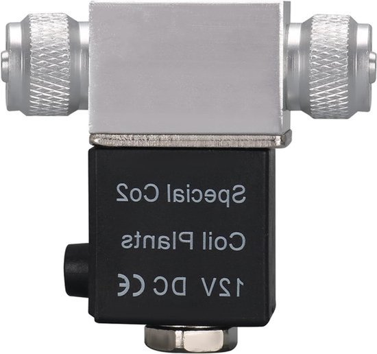 12V Solenoïde Ventiel voor CO2 Systeem in Aquariums - Elektrische Magnetische Regelaar voor Planten en Algen Groei, Eenvoudig te Installeren, Dubbel Hoofd