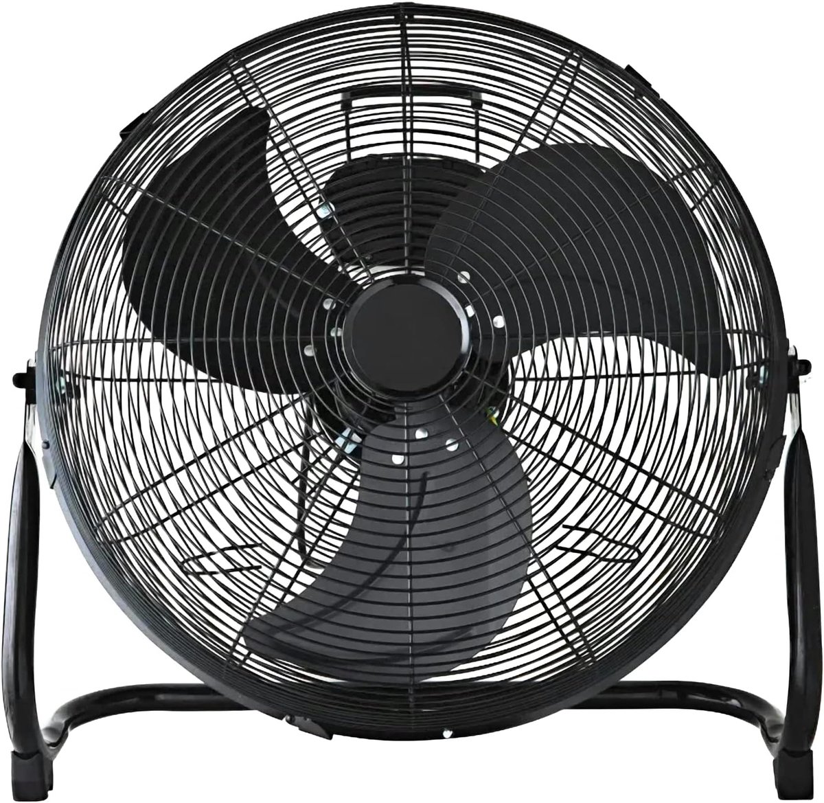 SnelShoppen - Ventilator vloerventilator oscillatie Ø 45 cm 120 W zwart voor woonkamer, slaapkamer, tuin, camping, feest, kinderen, keuken, stil, ener