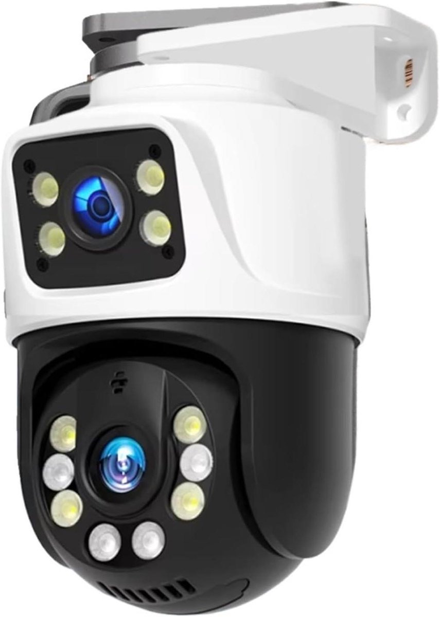 IP Camera - Beveiligingscamera Videobewaking - Huis Beveiligen - Dubbele Lens - 10 x 10 x 10 mm - Wit