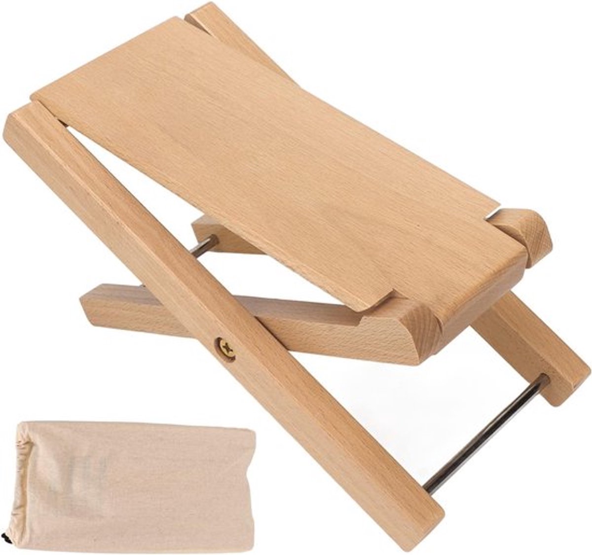 Stevige en Elegante Opvouwbare Voetsteun voor Gitaristen, Hoogte Verstelbaar met 4 Niveaus, Ideaal voor Comfortabel Spelen en Ondersteuning
