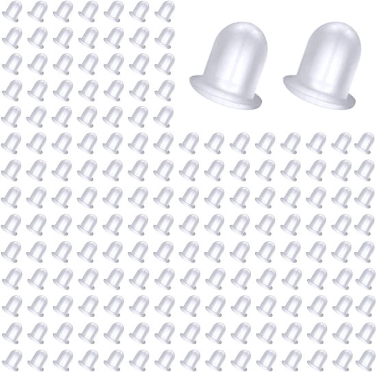 1000 Stuks Transparante Silicone Oorbellen Stoppers 5x4mm voor DIY Sieraden Creatie en Accessoires