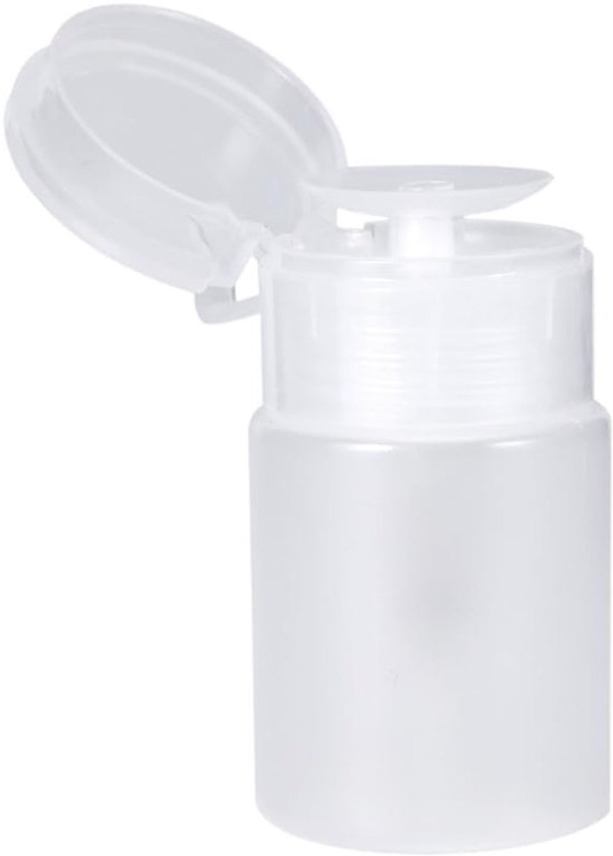 60ml Lege Plastic Fles met Pompdispenser voor Nagellakverwijderaar, Ideaal voor Schoonmaakmiddelen en Cosmetica