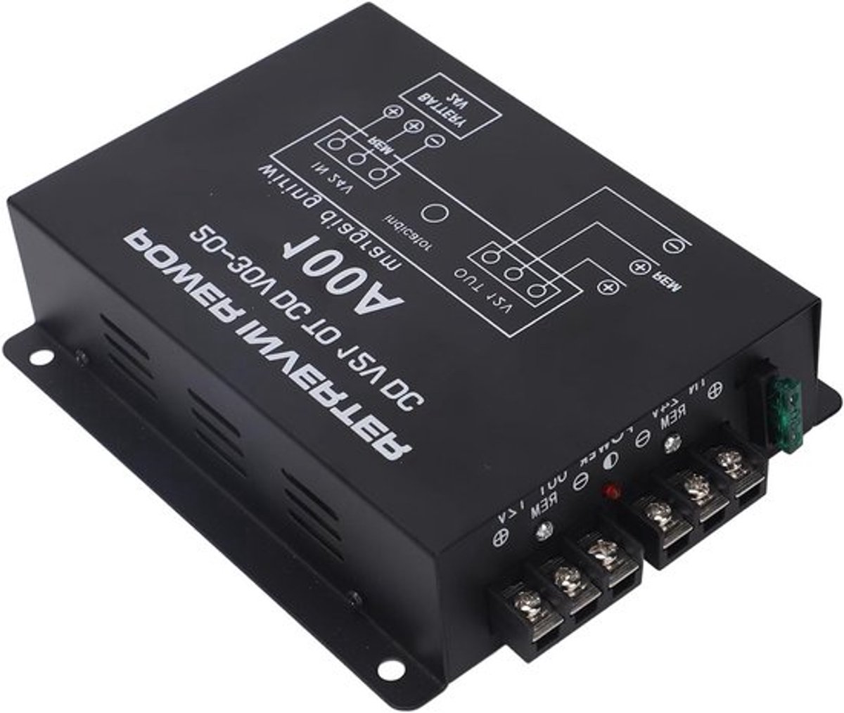24V naar 12V Spanning Regulator met Temperatuurregeling voor Auto's, Vrachtwagens en SUV's (100A) - Betrouwbare Stroomvoorziening, Efficiënte Vermogensomzetting, Duurzaam Ontwerp