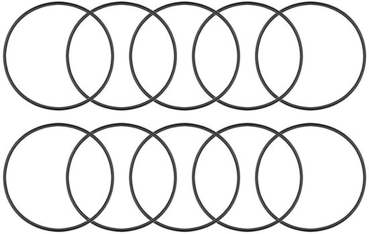10 Stuks Nitrile Rubber O-Ringen, 48mm Buitendiameter, 44mm Binnendiameter, 2mm Dikte - Perfect voor Leidingwerk, Auto Reparatie en Waterdichte Toepassingen