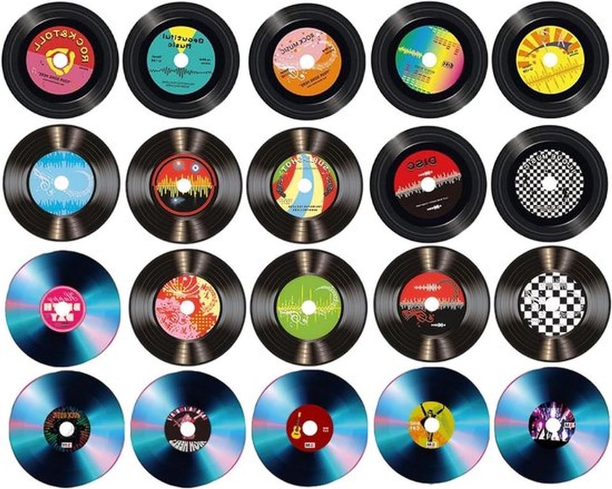 Retro Vinyl Platen Wanddecoratie - Unieke Decoratie voor Thuis, Café en Feestjes, Zwart, 80s Stijl, Muurkunst, Vintage Decor