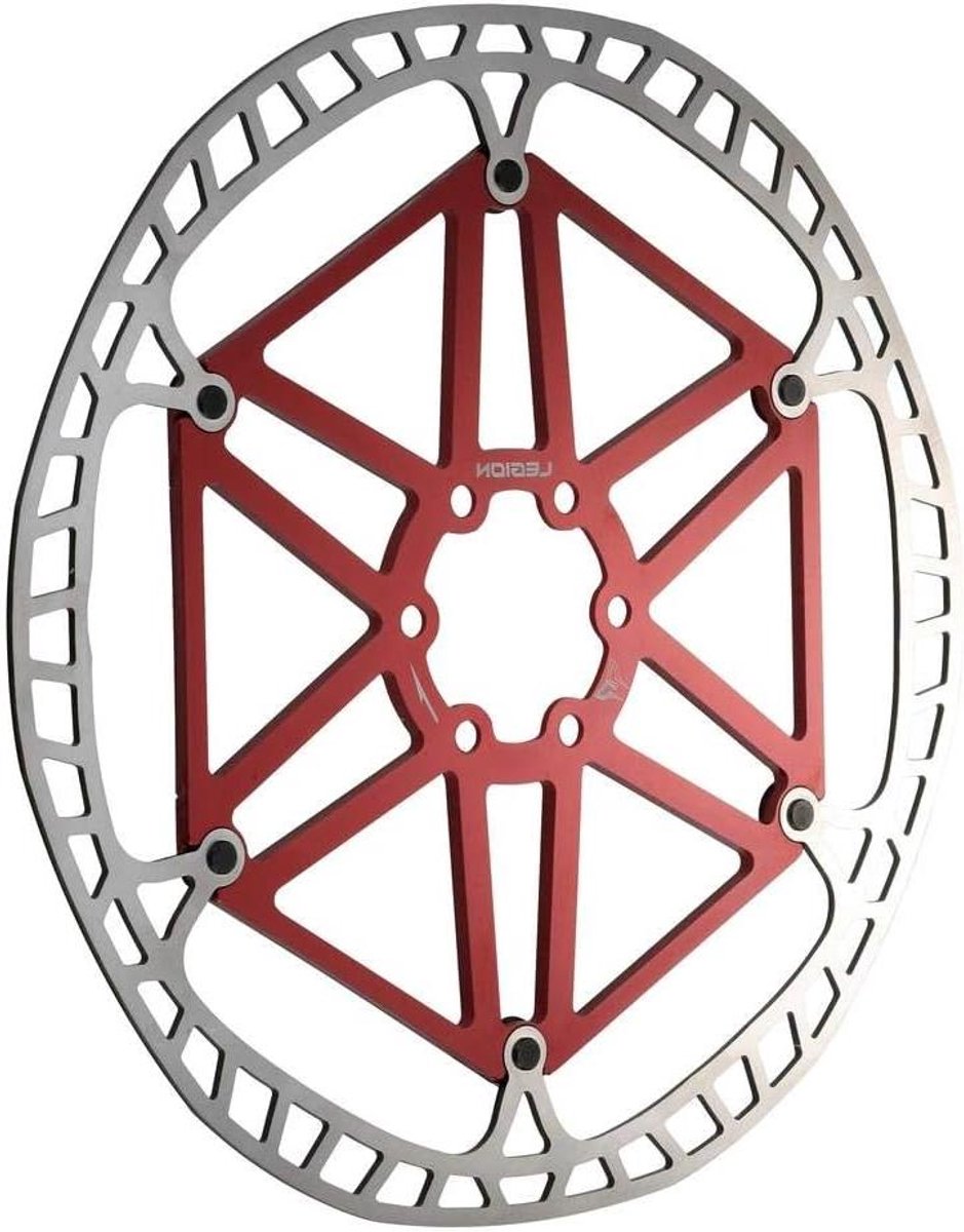 Fiets Remklauw - Schijfrem Fiets - Veilig Fietsen - Zwevend Ontwerp - 160 mm - Rood