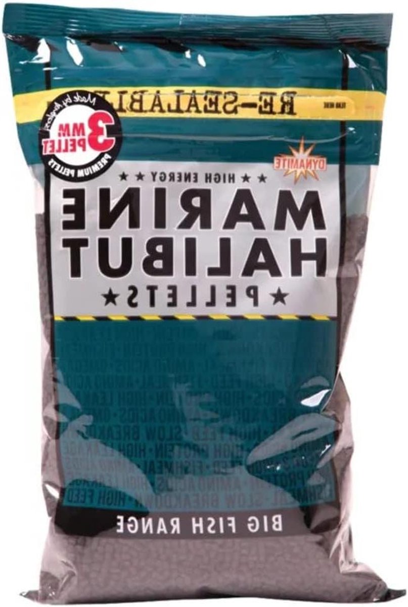 Vis Pellets - Zeevisvoer Visvoer - Vissen Lokken - Marine Halibut Smaak - 3 mm 900 g - Bruin