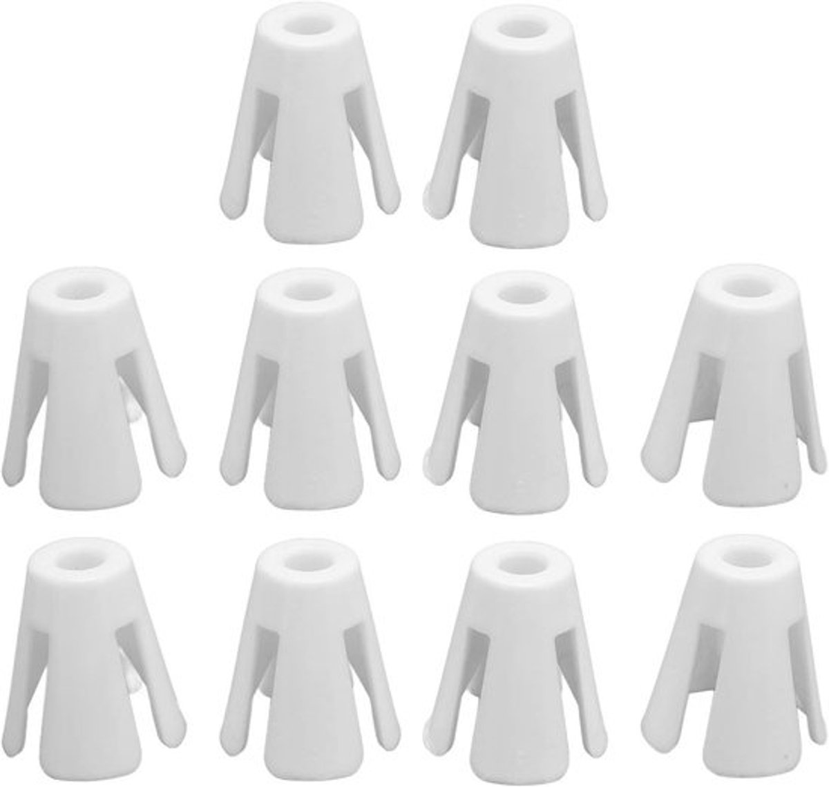 10 Stuks Witte Plastic Spoelhouders voor Garens - Lichtgewicht Coils voor Industriële Naai Machines en Accessoires