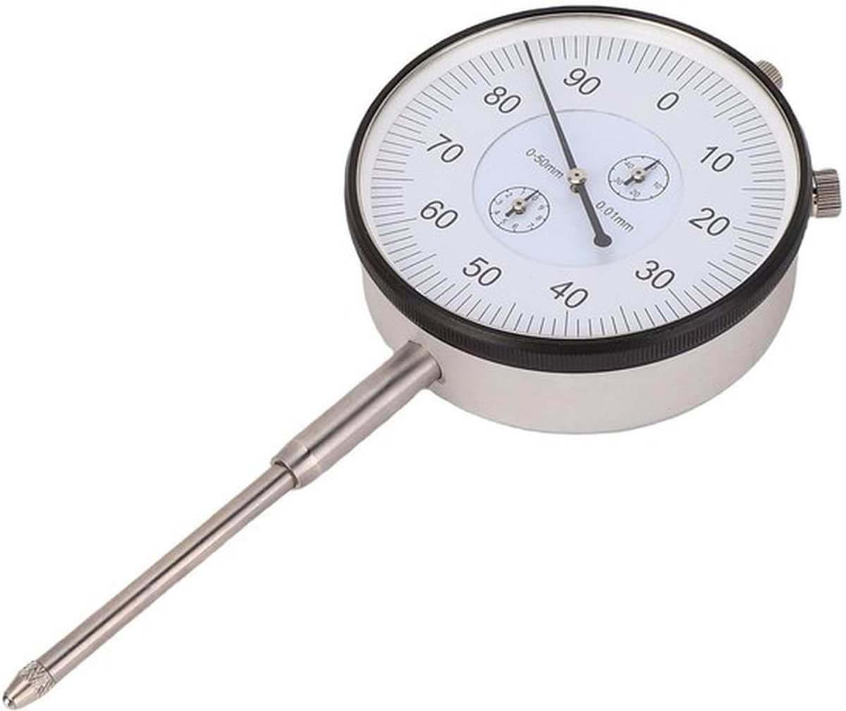 Meetklok Schokbestendig - Mechanische Indicator - Nauwkeurige Bewerking - 001 Mm Precisie - Roestvrij Staal - Zilver