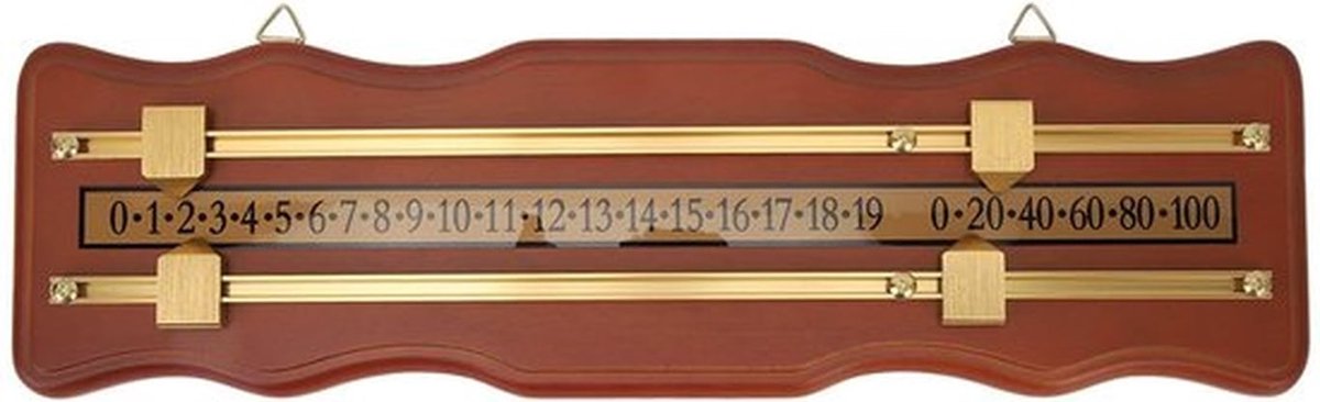 Biljartscorebord 2-sporen - Draagbaar Scorebord - Muurbeugel - Scheidsrechteruitrusting - Duurzaam Materiaal - Efficiënt Scoresysteem