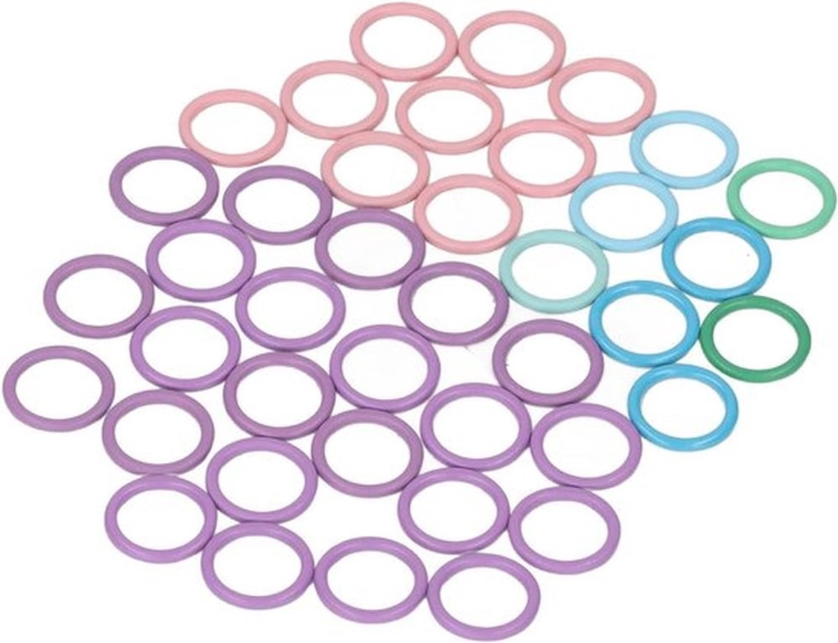 40 Stuks Ronde Haakmarkeerders in Diverse Kleuren voor Haakprojecten en Breiaccessoires