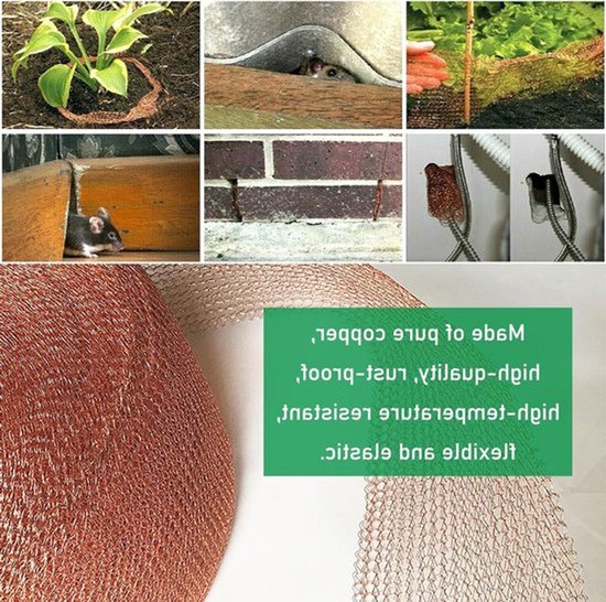 Koperband tegen slakken, slakkenhek voor plantenbescherming, tuinslakkenafweer voor zaailingen en zaden (6 m) — afbeelding 3