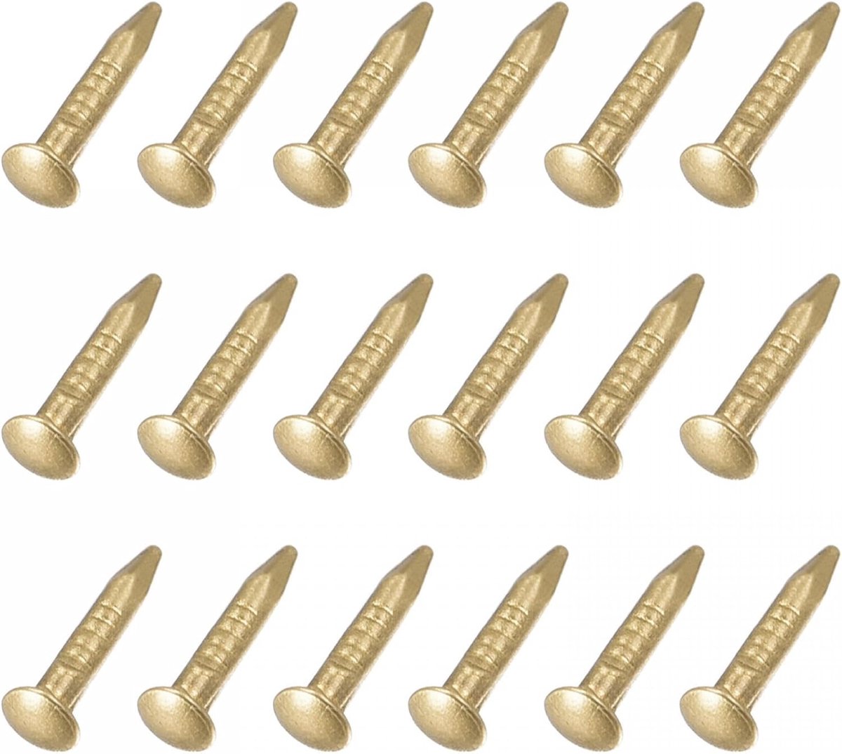 SnelShoppen - METALLIXITY Kleine Spijkers (1.2 x 8 mm) 80 Stuks Messing Kleine Bevestigingsspijkers - Voor Huishoudelijke Houtbewerking, Houten Dozen