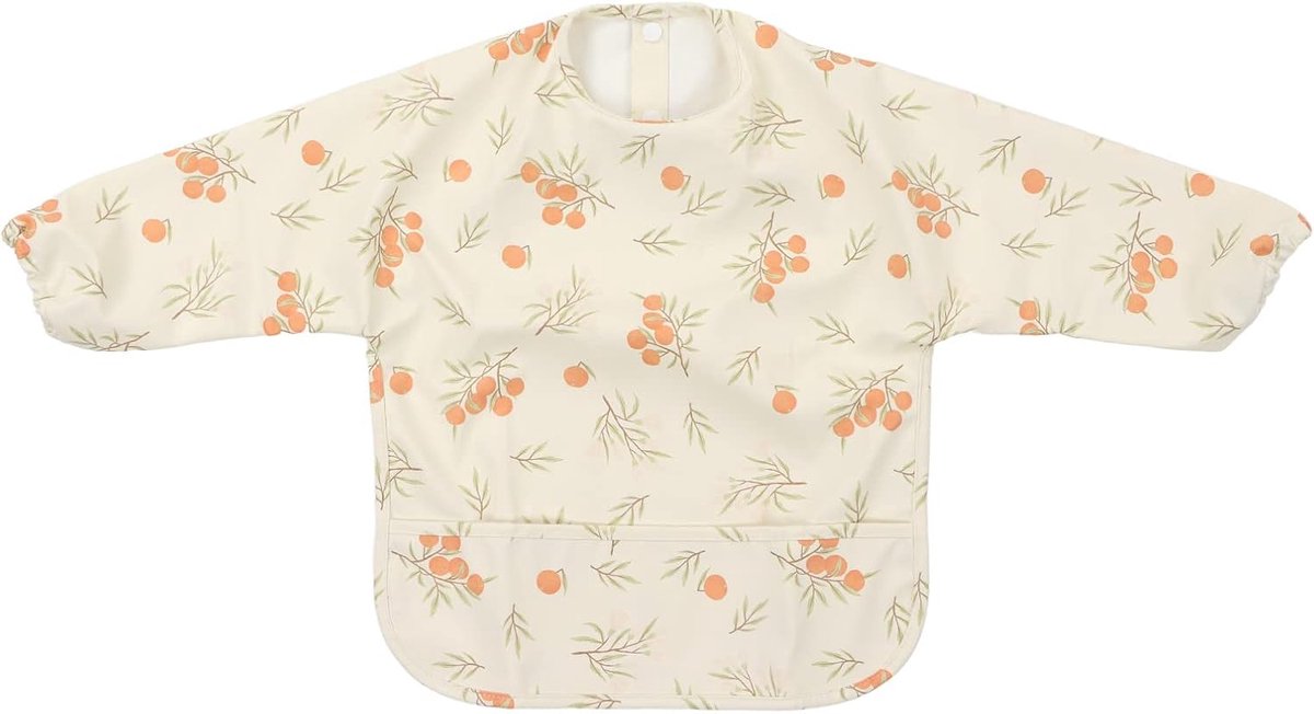 SnelShoppen - Baby Slabbetje Lange Mouwen Waterdicht Schattig Peuterschort met Zachte Mouwen Eenvoudig Schoon Te Maken Polyester Stof Herbruikbaar met