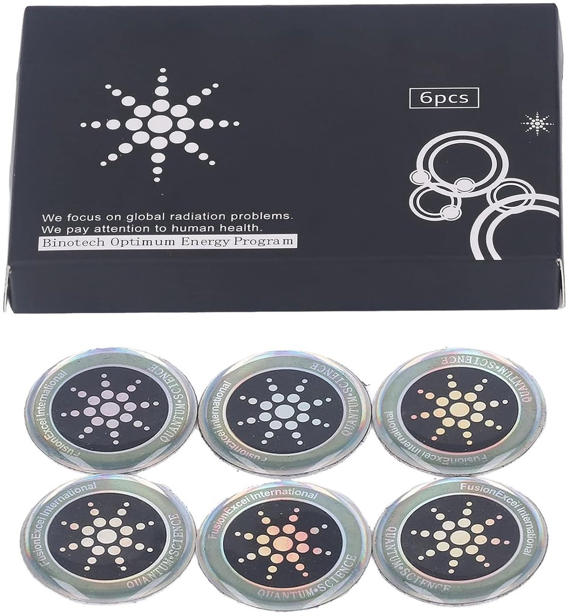 SnelShoppen - 6 Stuks Anti Straling Stickers voor Mobiele Telefoon, Laptop, Magnetron, Koelkast en Televisie - EMF en Warmte Bescherming voor Oren en