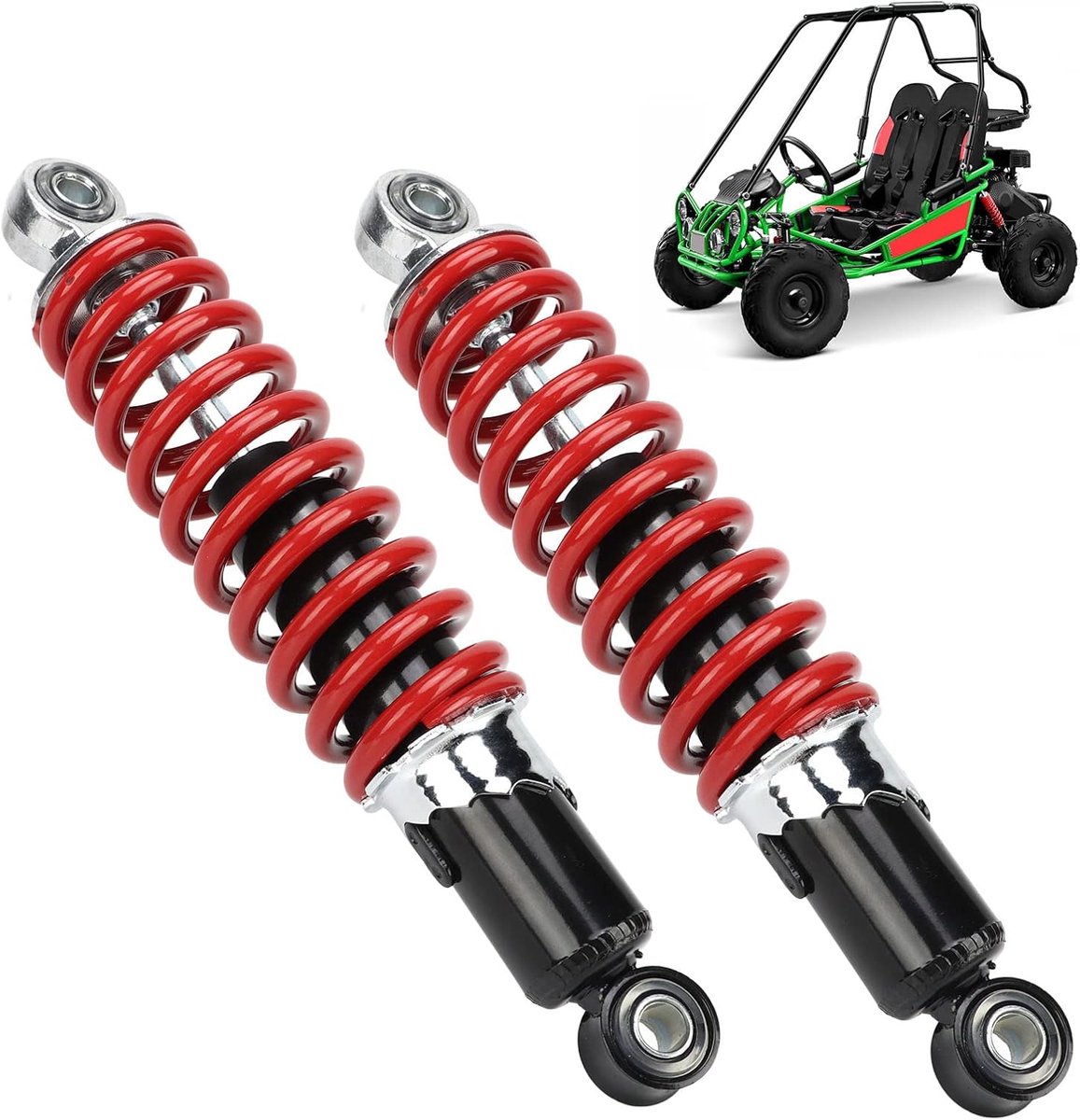 SnelShoppen - Go Kart Schokdempers Vering Systeem 2 Stuks 250mm Motorfiets Schokabsorber voor Dirt Pit Bike ATV Go Kart