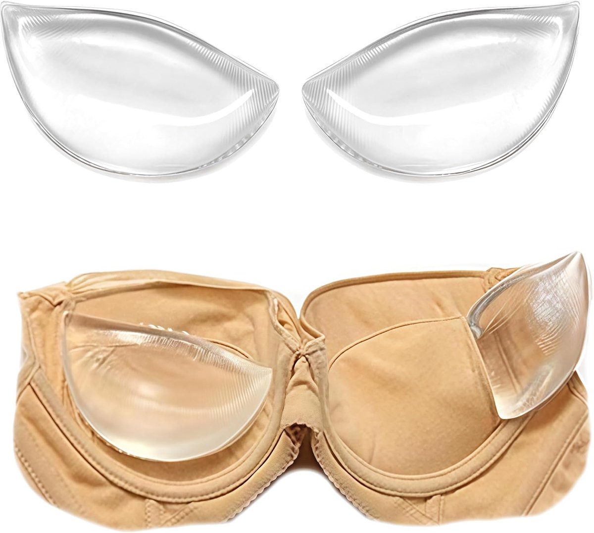 SnelShoppen - Silicone Bh Inlegkappen Bh Pads Borstvergroters Waterdichte Gel Inleggers Herbruikbaar Bh Lift voor Vrouwen Meisjes Bikini Push Up Borst