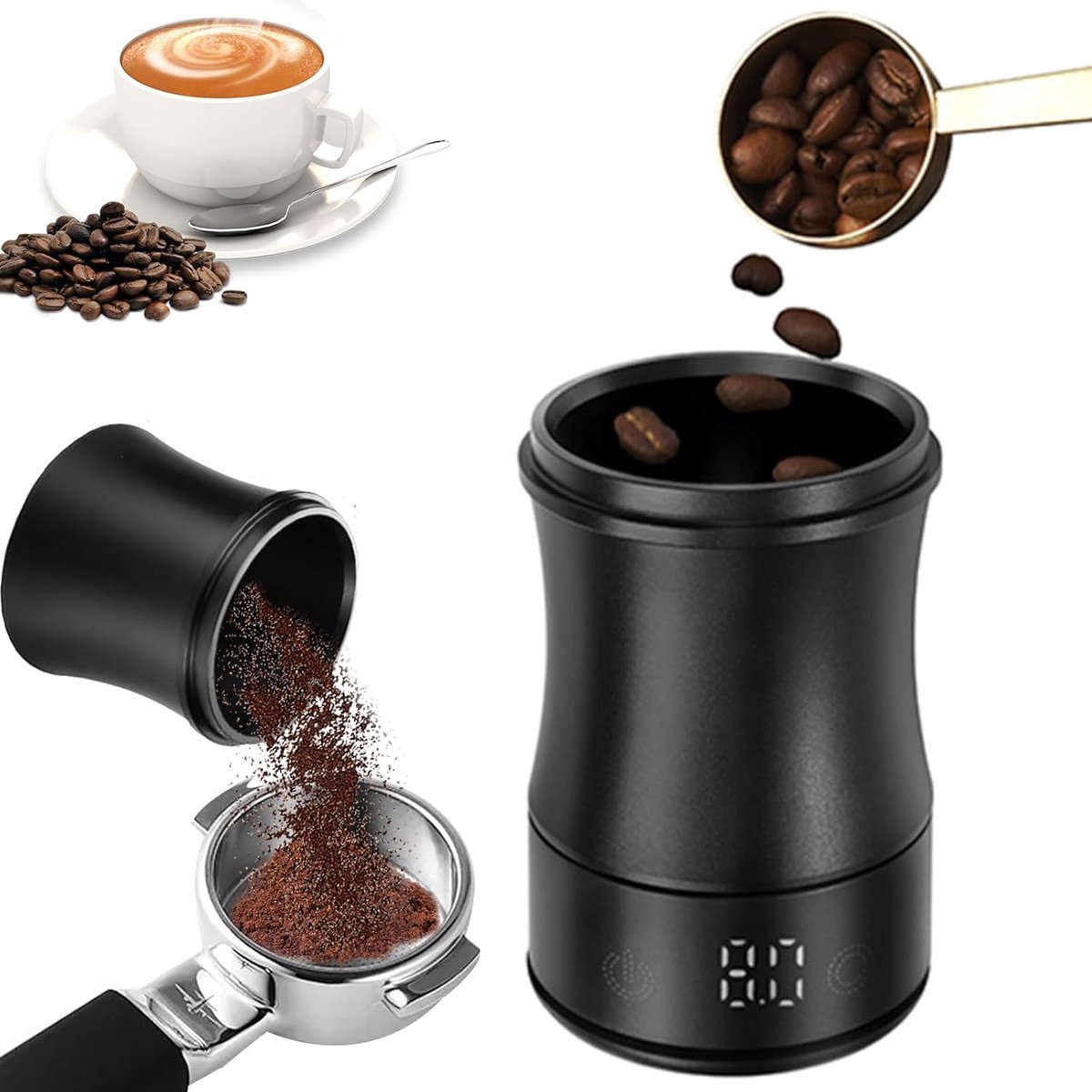 Digitale Koffieweegschaal met Timer - Digital Coffee Scale - Keukenmaatlepel - LCD Display – Oplaadbaar - Compact en draagbaar - 6x9cm - Voor Espresso, Filterkoffie & Pour Over