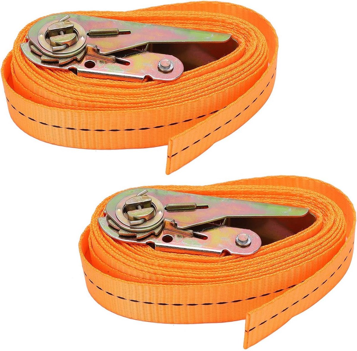 SnelShoppen - 2 Stuks Verstelbare Spanbanden met Ratelsluiting, Tension Strap voor Motorfiets, Vrachtwagens, Bagage, 5 Meter, Polyester, Sterk en Lich