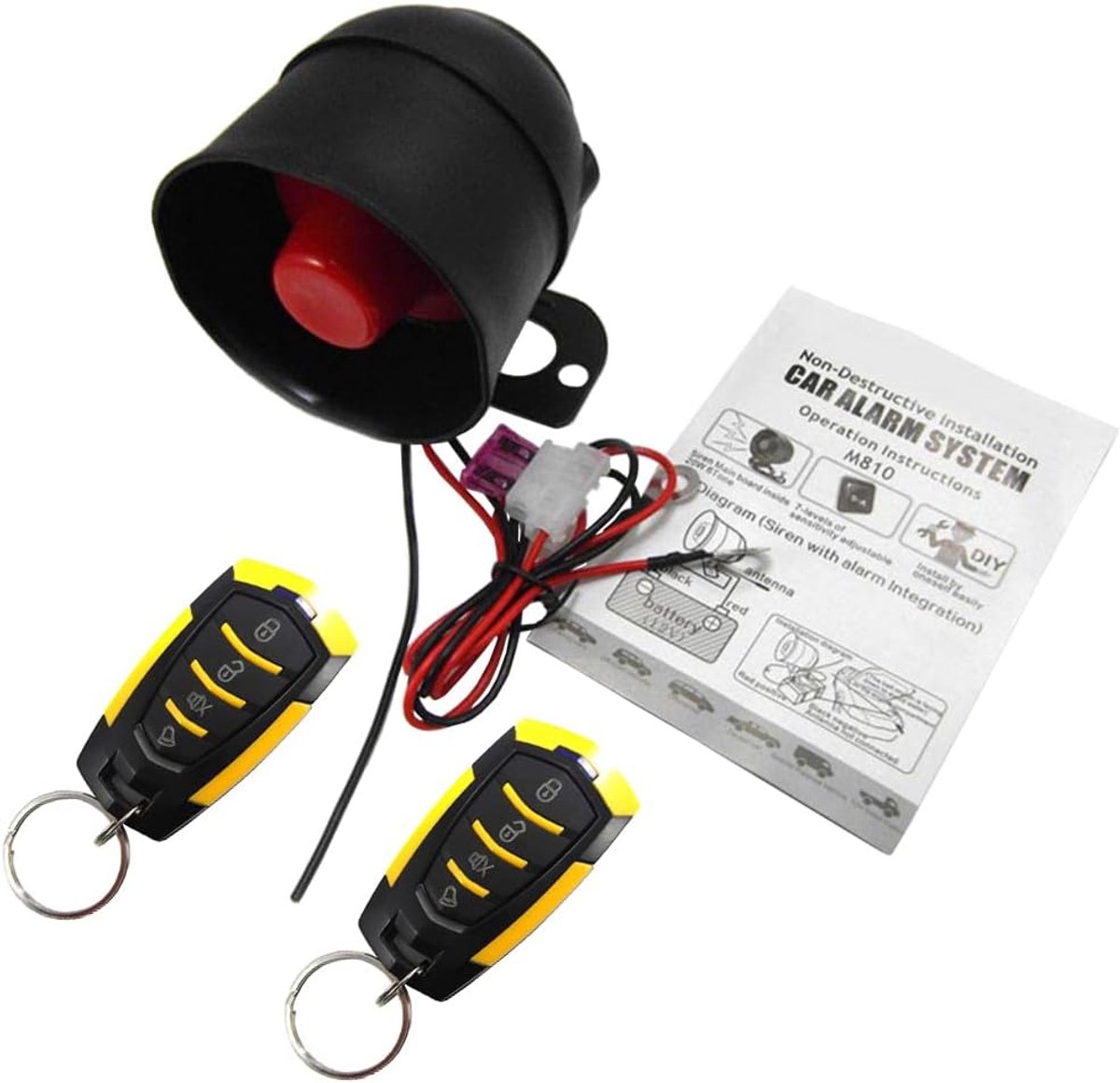 SnelShoppen - Universele Auto Alarm Vibration Anti-diefstal Systeem - 7 Niveaus Sensibiliteit - Hoogwaardige Elektronische Materiaal - Auto Beveiligin