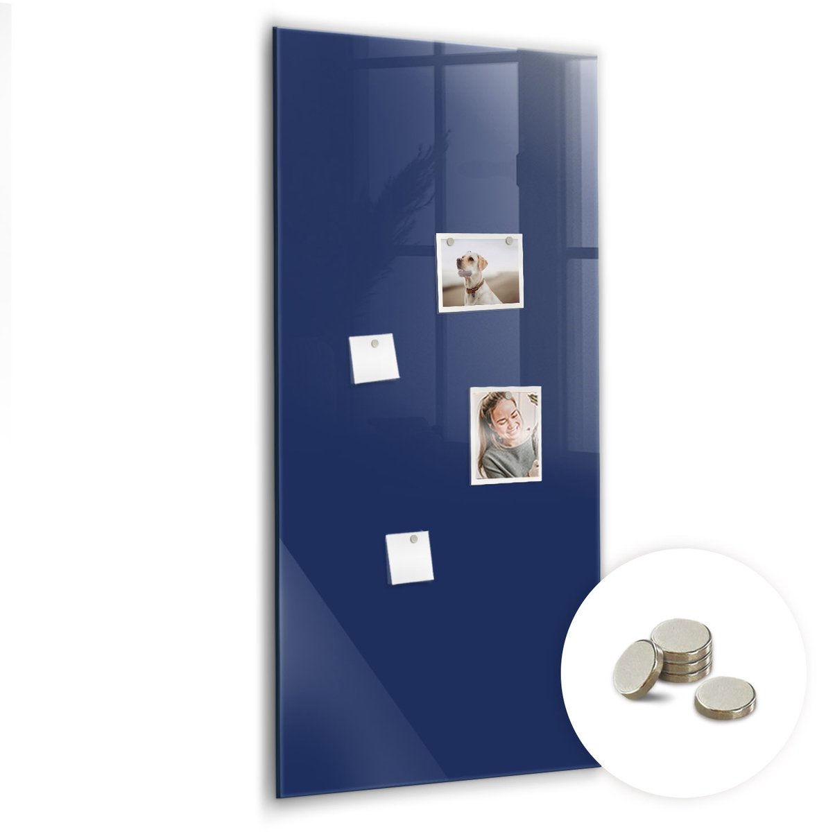 Coloray Glazen Magneetbord - Magnetisch Bord Kleur: donkerwit - 60x120 cm - Marine Magneetbord - Magnetic Board - Memobord