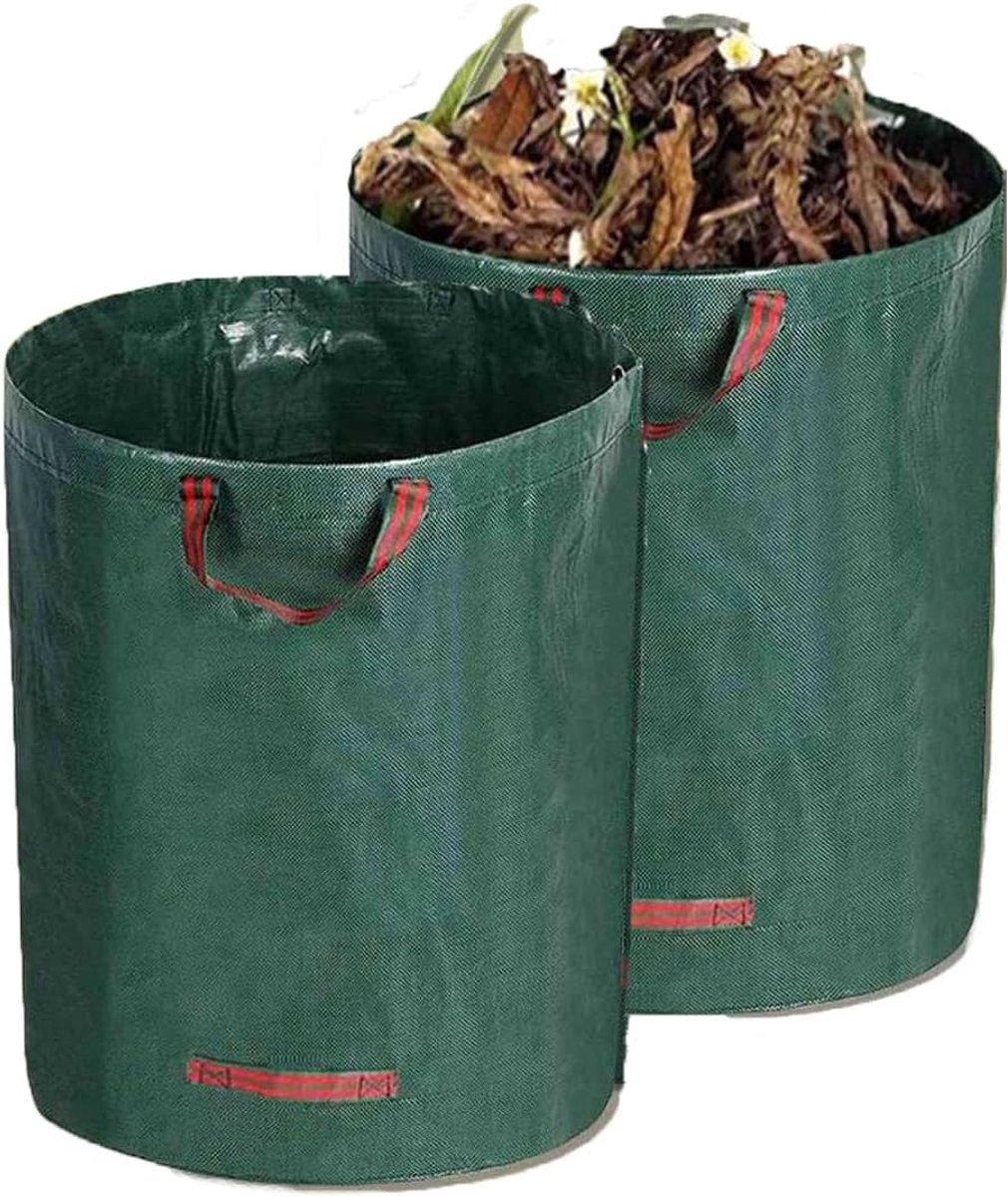 SnelShoppen - Herbruikbare Tuinafvalzakken 100L - Waterdicht met Handgrepen voor Tuinafval, Plantafval, Gras en Bladeren - Duurzaam Polypropyleen